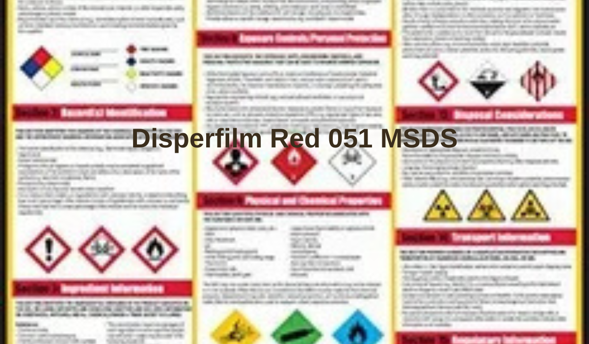 Disperfilm Red 051 MSDS